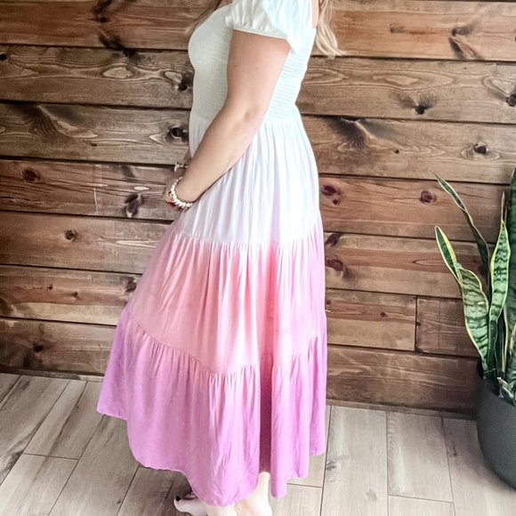 THE CALLIE PINK OMBRE DRESS - Picture 9 of 12